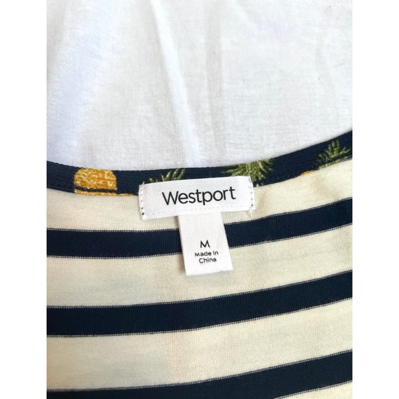 Westport Striped & Pineapple Print Sleeveless Top - Picture 4 of 5